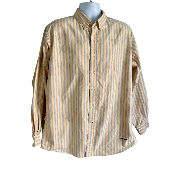 Daniel Cremieux Classics Yellow Blue Long Sleeve Button Down Shirt Mens Large - Picture 2 of 7